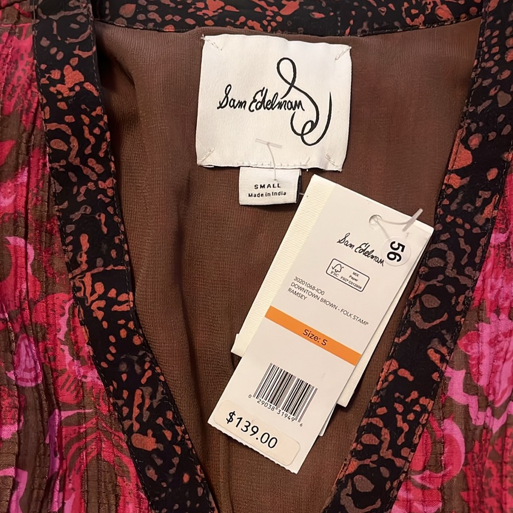 🌺🍂Sam Edelman midi dress has a '70s vibe in a retro-inspired floral print🍁 - Picture 4 of 4